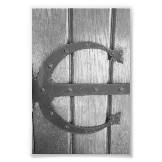Alphabet Letter Photography E7 Black and White 4x6 Photo Print (Front)