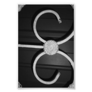 Alphabet Letter Photography E8 Black and White 4x6 Photo Print