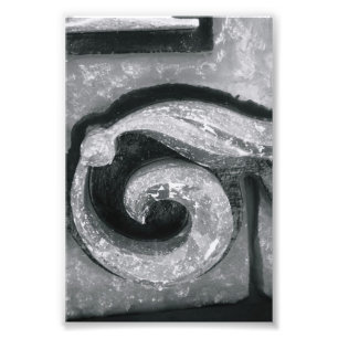 Alphabet Letter Photography G1 Black and White 4x6 Photo Print