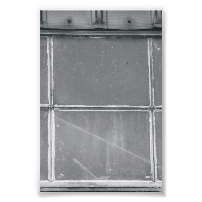 Alphabet Letter Photography H1 Black and White 4x6 Photo Print (Front)