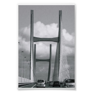 Alphabet Letter Photography H2 Black and White 4x6 Photo Print