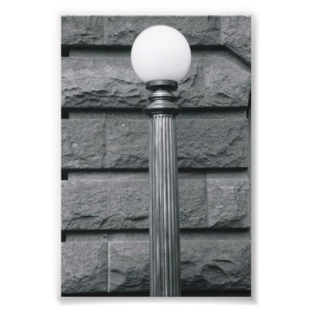 Alphabet Letter Photography I2 Black and White 4x6 Photo Print (Front)