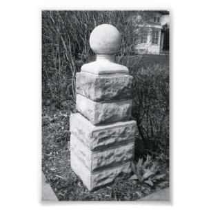 Alphabet Letter Photography I8 Black and White 4x6 Photo Print