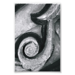 Alphabet Letter Photography J2 Black and White 4x6 Photo Print