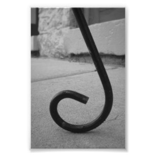 Alphabet Letter Photography J6 Black and White 4x6 Photo Print