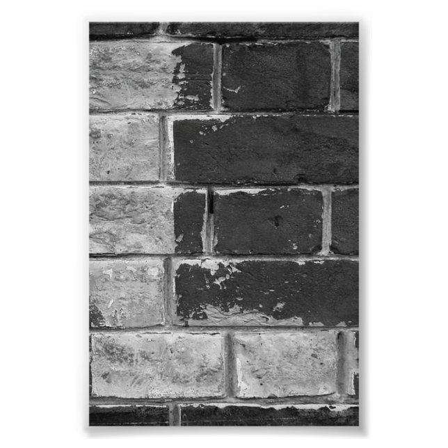 alphabet Letter Photography L2 Black and White 4x6 Photo Print (Front)