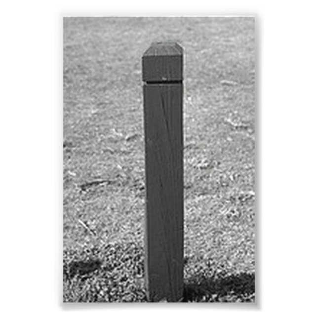 Alphabet Letter Photography L3 Black and White 4x6 Photo Print (Front)