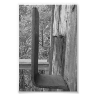 Alphabet Letter Photography L6 Black and White 4x6 Photo Print