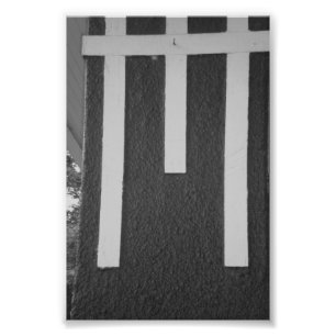 Alphabet Letter Photography M2 Black and White 4x6 Photo Print