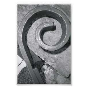 Alphabet Letter Photography P2 Black and White 4x6 Photo Print