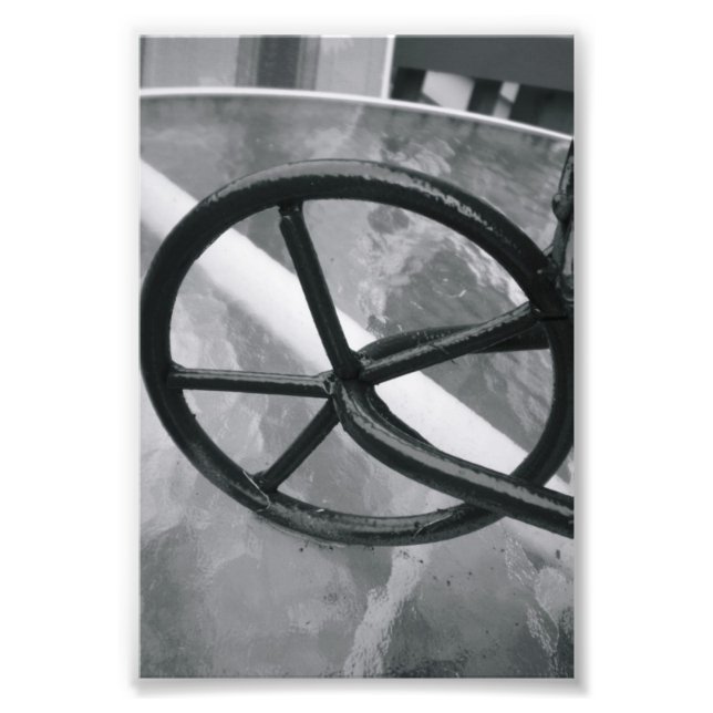 Alphabet Letter Photography Q2 Black and White 4x6 Photo Print (Front)