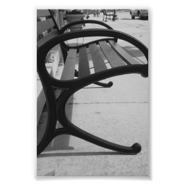 Alphabet Letter Photography R5 Black and White 4x6 Photo Print (Front)