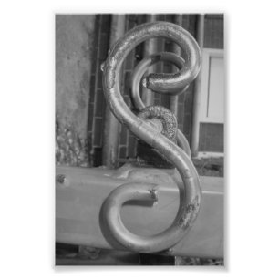 Alphabet Letter Photography S5 Black and White 4x6 Photo Print
