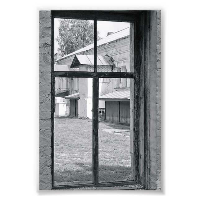 Alphabet Letter Photography T7 Black and White 4x6 Photo Print (Front)