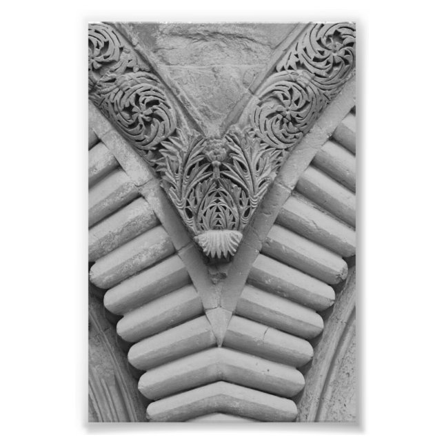 Alphabet Letter Photography V5 Black and White 4x6 Photo Print (Front)