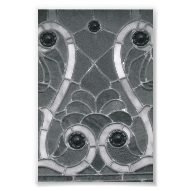 Alphabet Letter Photography W1 Black and White 4x6 Photo Print (Front)