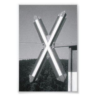 Alphabet Letter Photography X3 Black and White 4x6 Photo Print