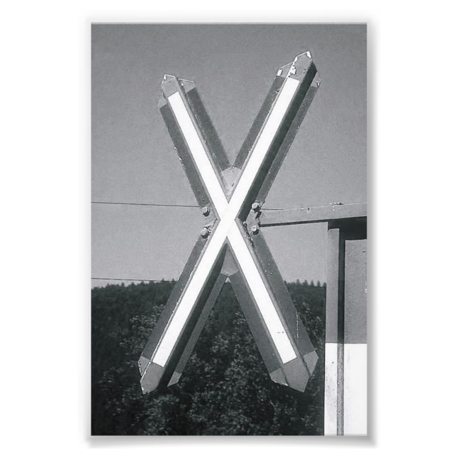 Alphabet Letter Photography X3 Black and White 4x6 Photo Print (Front)