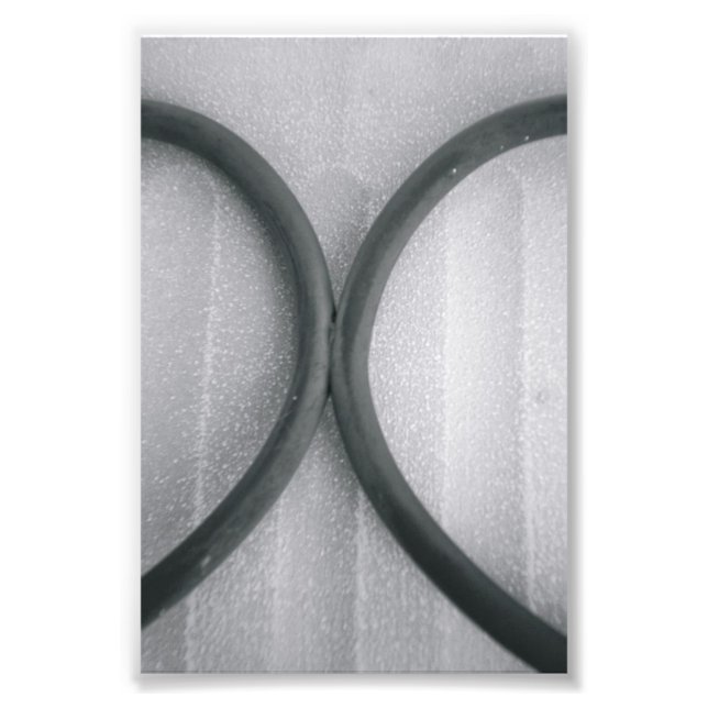 Alphabet Letter Photography X4 Black and White 4x6 Photo Print (Front)