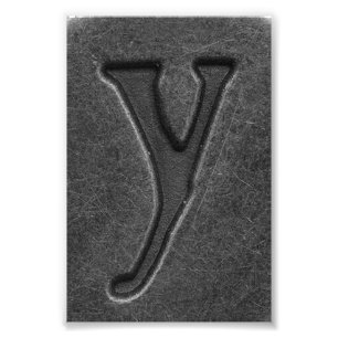 Alphabet Letter Photography Y6 Black and White 4x6 Photo Print