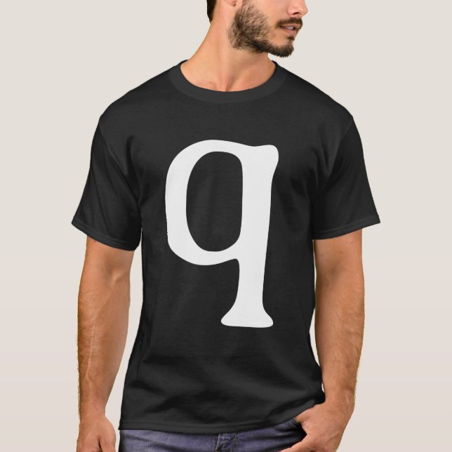 Alphabet Letter Q Q Halloween Carnival T-Shirt (Front)