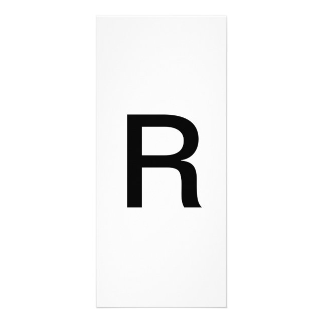 Alphabet Letter R Learning Education Card (Front)