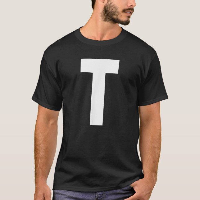 Alphabet Letter T Shirt (Front)