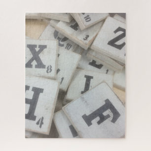 Alphabet Letter Tiles Tile Squares Jigsaw Puzzle