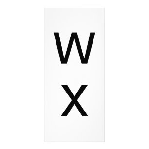 Alphabet Letter W And X Learning Education Card