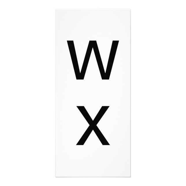 Alphabet Letter W And X Learning Education Card (Front)