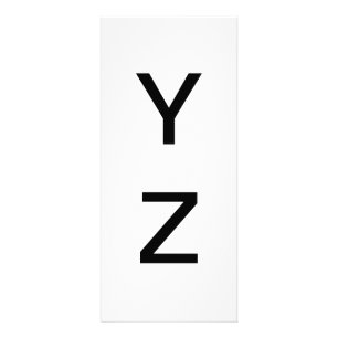 Alphabet Letter Y And Z Learning Education Card