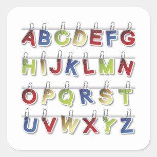 Alphabet Letters (4) Classic Round Sticker