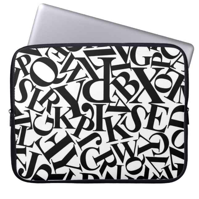Alphabet Letters Laptop Sleeve (Front)