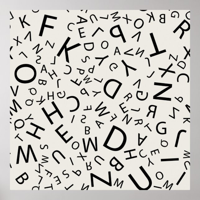 Alphabet letters pattern poster (Front)