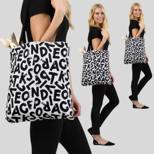 Alphabet Letters Pattern                          Tote Bag