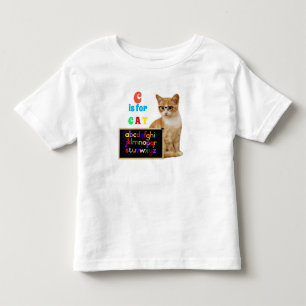 Alphabet Letters Spelling C is for Cat Toddler T-Shirt