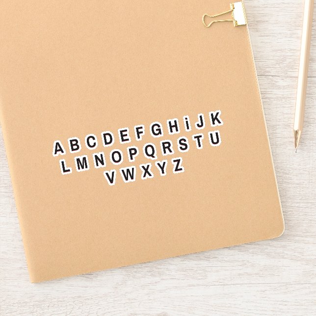 Alphabet Letters Stickers (Notebook)