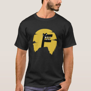 Alphabet Lore f Letter Boys Retro Sunset Mountain T-Shirt