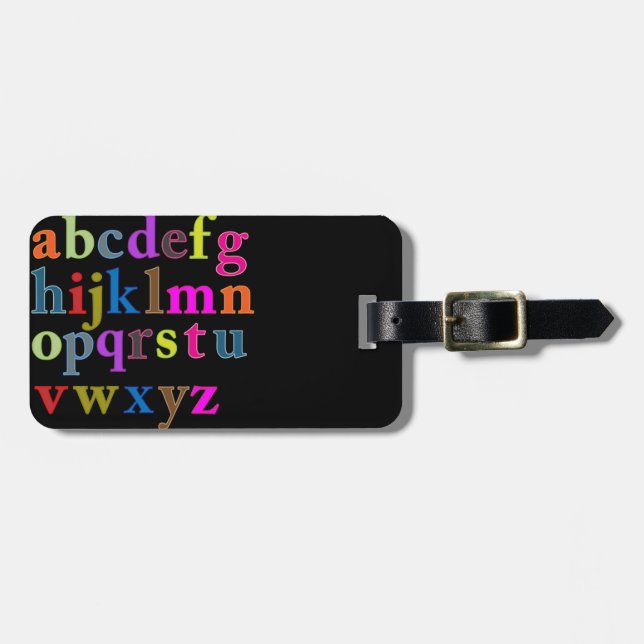 Alphabet Luggage Tag (Front Horizontal)