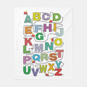 Alphabet Maze Puzzles Railroad Fleece Blanket