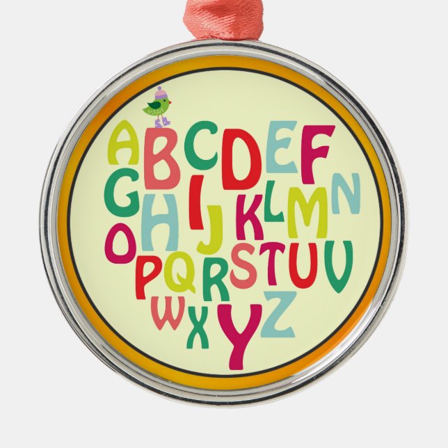 Alphabet Metal Tree Decoration (Front)