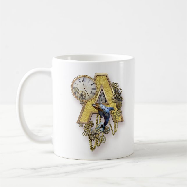 Alphabet-monogram capital-letter A Coffee Mug (Left)