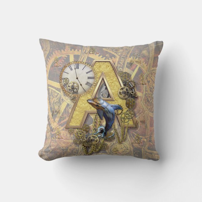 Alphabet-monogram capital-letter A Cushion (Front)