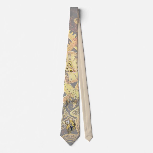 Alphabet-monogram capital-letter A Tie (Front)