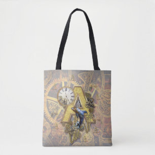 Alphabet-monogram capital-letter A Tote Bag
