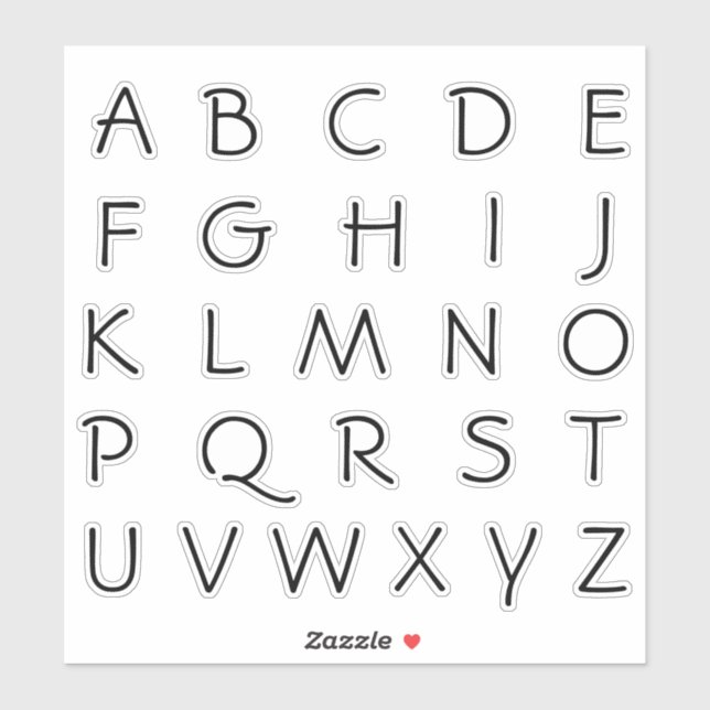 Alphabet Monogram Letters Initial (Sheet)