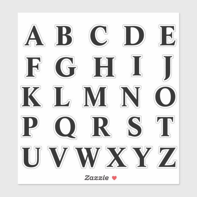 Alphabet Monogram Letters Initial (Sheet)