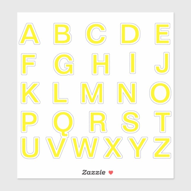 Alphabet Monogram Letters Initial (Sheet)