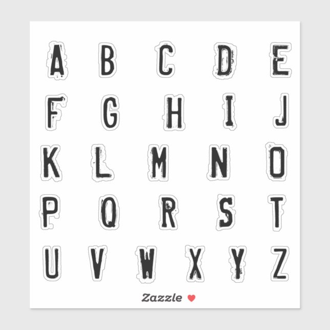 Alphabet Monogram Letters Initial (Sheet)
