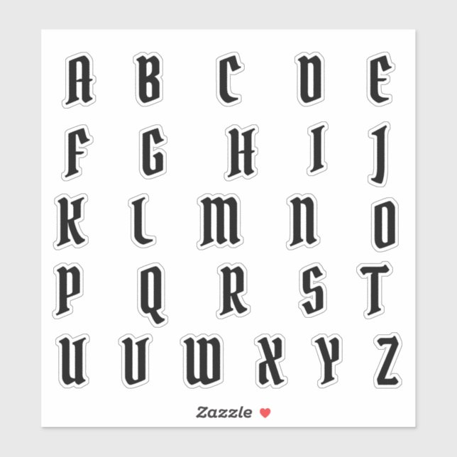 Alphabet Monogram Letters Initial (Sheet)